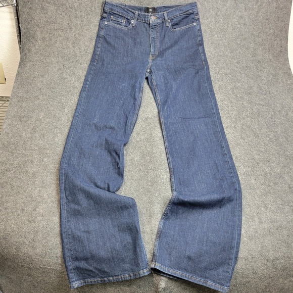 Banana Republic Jeans Womens 31L Blue Denim Dark Wash Streetwear The Flare Leg - Picture 3 of 13